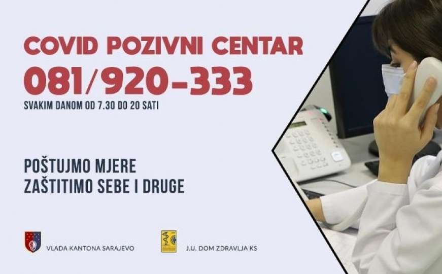 COVID pozivni centar Kantona Sarajevo: Rezultati prvog dana rada 